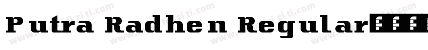 Putra Radhen Regular字体转换